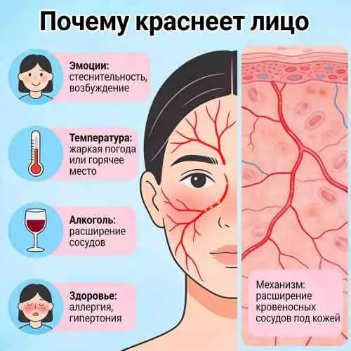 Жар на щеках: почему лицо краснеет